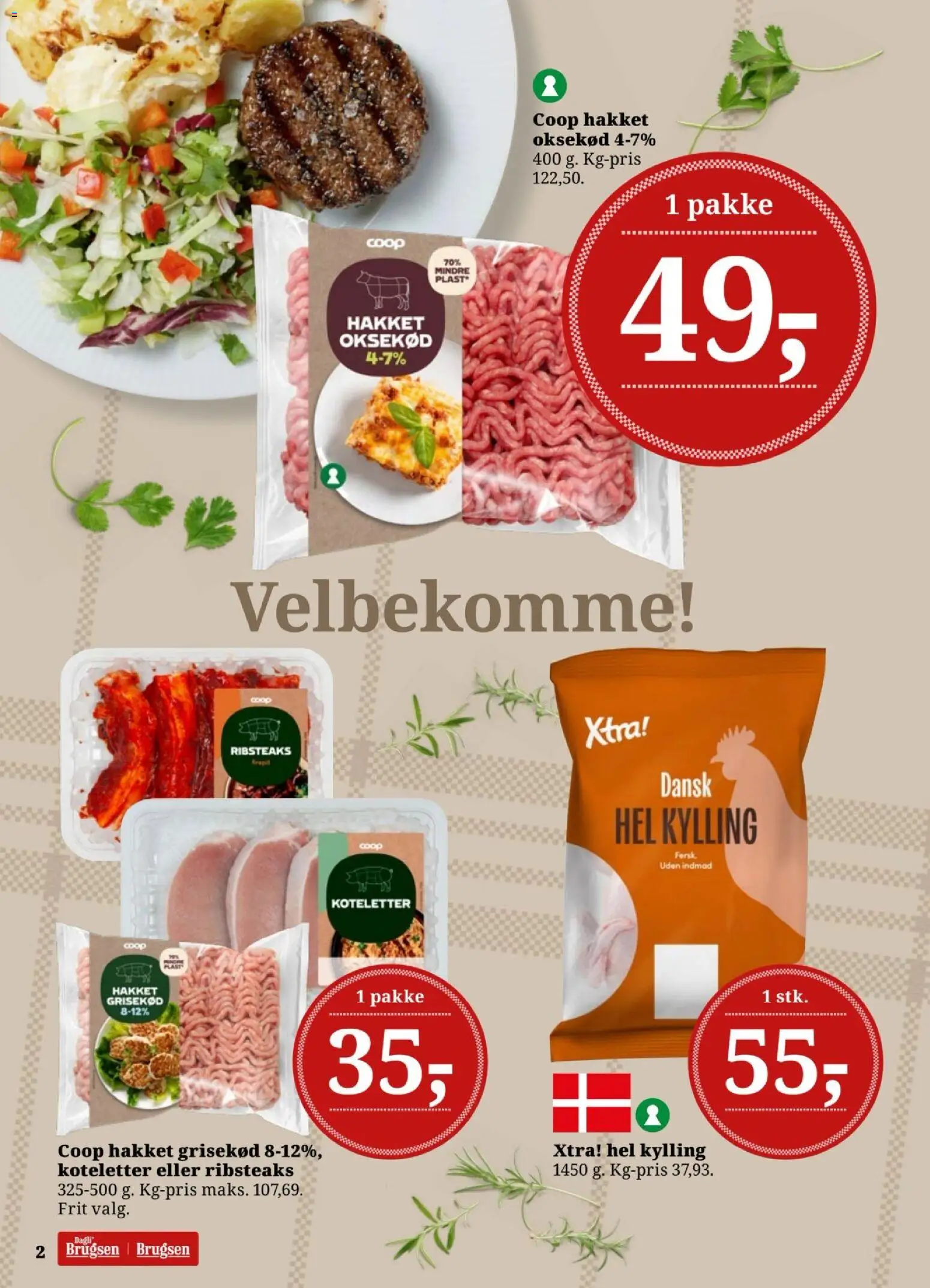 Dagli'Brugsen tilbudsavis – gyldig fra 17/07/2026 | Side: 2 | Produkter: Koteletter, Oksekød