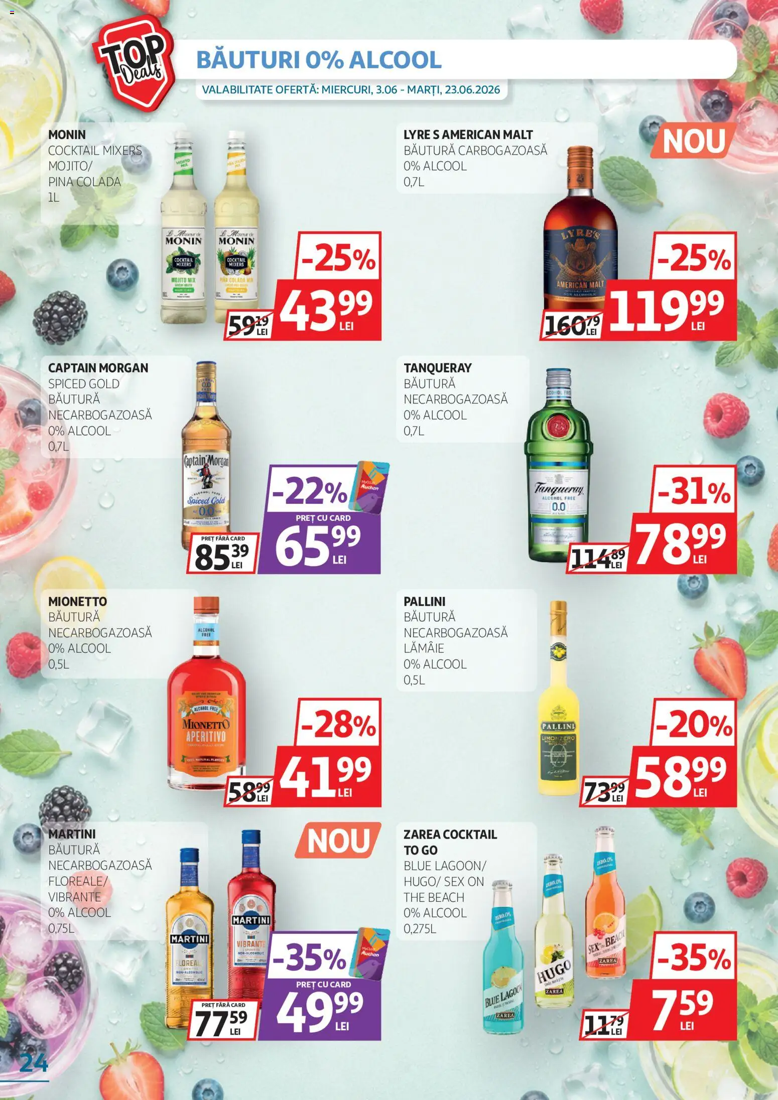 Noul catalog Auchan – valabil de la 03.06.2026 | Pagină: 24 | Produse: Yulaf, Lunettes pour le ski, Cocktail, Lămâie