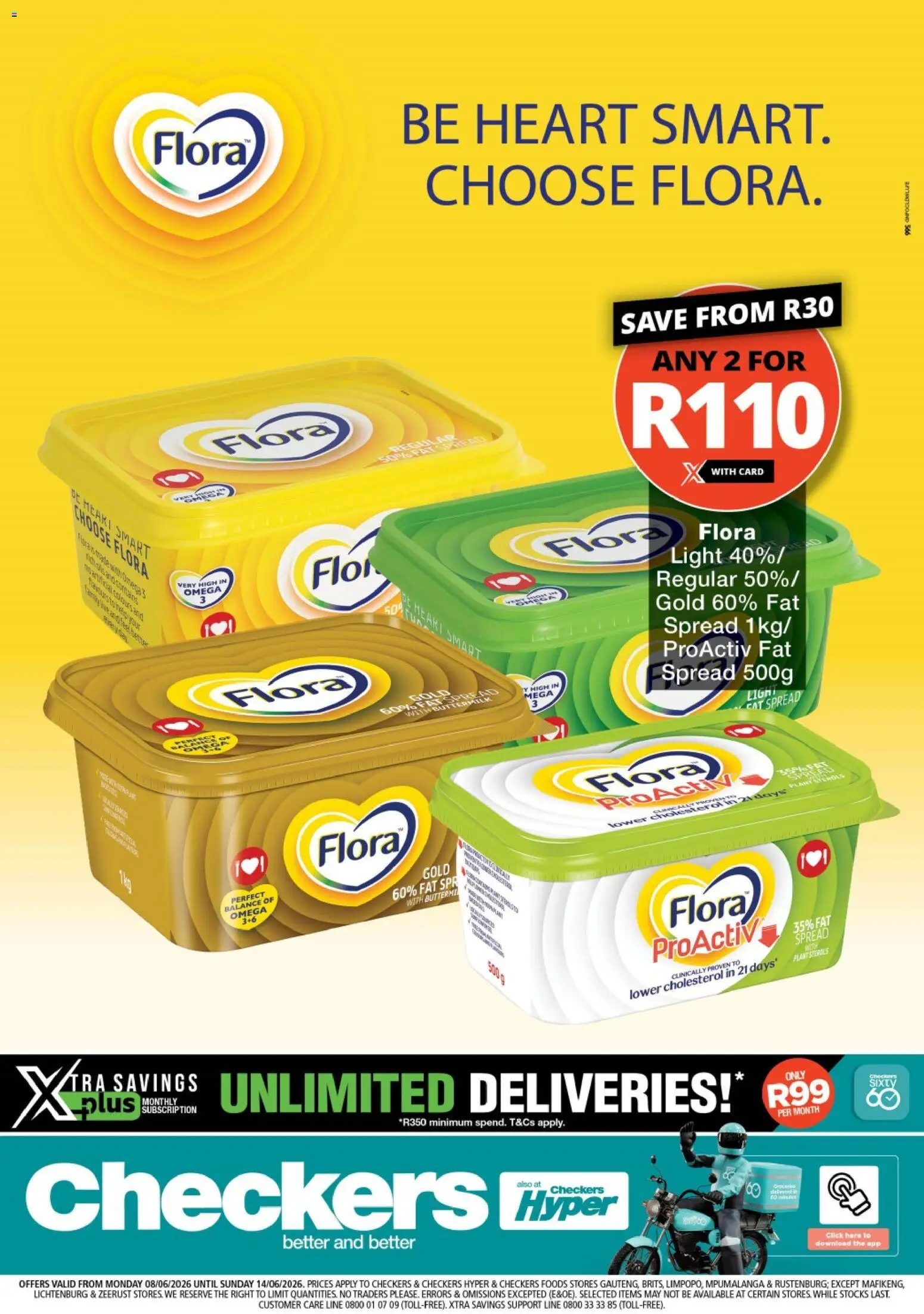 New Checkers catalogue – valid from 08.06.2026 | Page: 1 | Products: Light, Fat spread