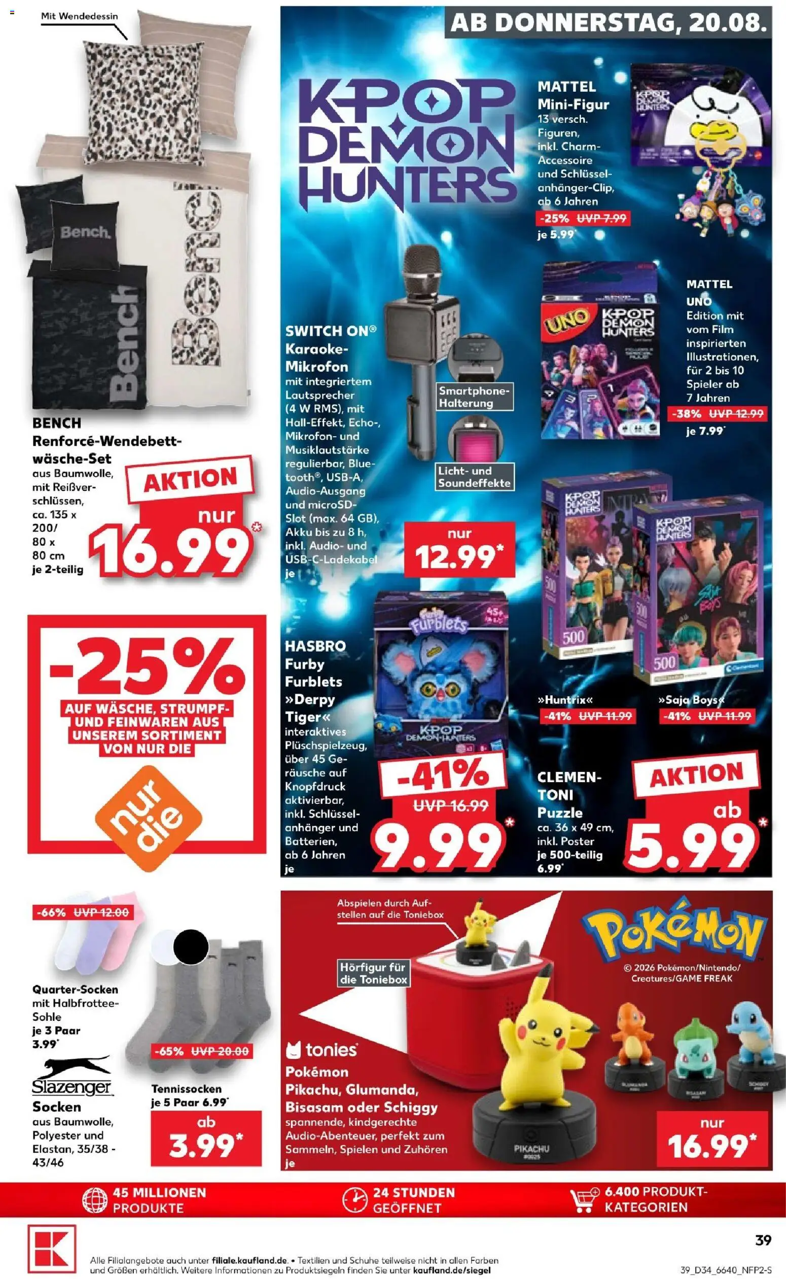 Kaufland Prospekt Stuttgart – gültig ab 20.08.2026 | Seite: 41 | Produkte: Mikrofon, Lautsprecher, Socken, Audio