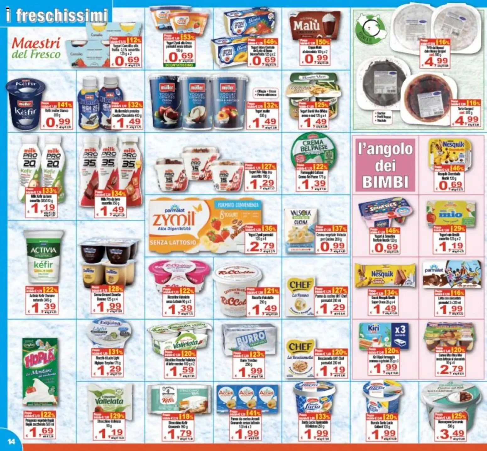 Volantino CTS del 12/08/2026 | Pagina: 14 | Prodotti: Kefir, Yogurt, Besciamella, Senza lattosio