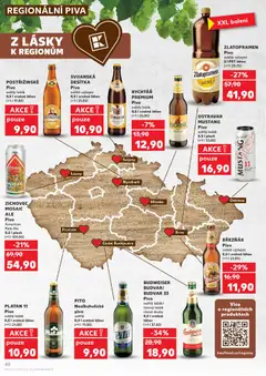 Náhled letáku BUDWEISER BUDVAR/ BUDVAR 33, Pivo, světlý ležák/, tmavý ležákůzné druhy, 0,5 l vratná láhev od 17.06.2026 | Strana: 42