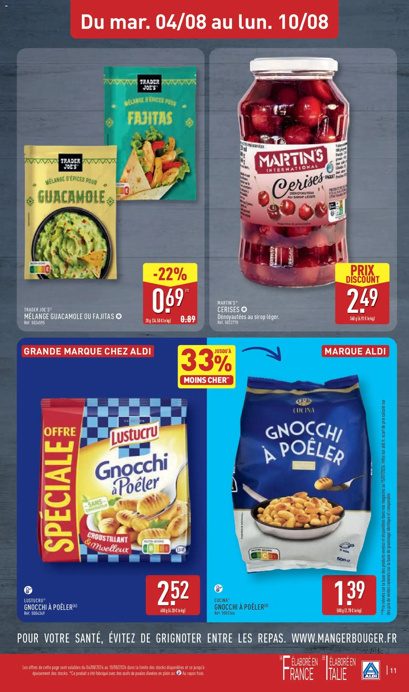 {H1} | Page: 13 | Produits: Base, Cerises, Sirop, Gnocchi