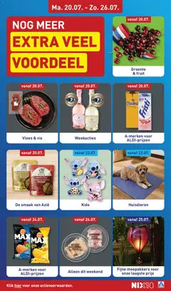 Aldi folder week 30 - Voorbeeld van een folder van Aldi, geldig van 20-07-2026 | Pagina: 3 | Producten: Bacon, Roomkaas, Kész piskótalap, Fruit