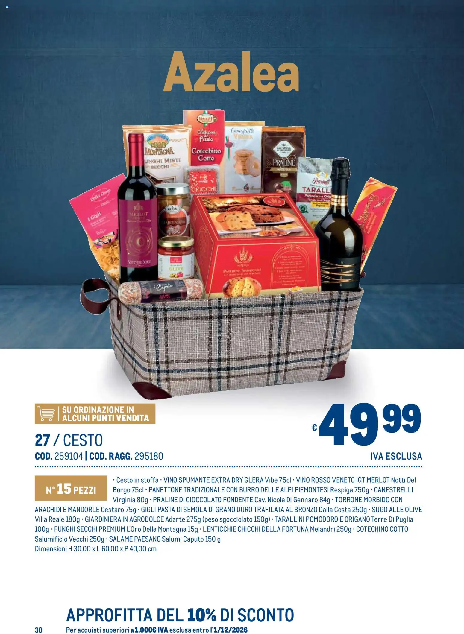 Volantino Metro del 19/10/2026 | Pagina: 30 | Prodotti: Cioccolato, Salame, Pasta, Sugo