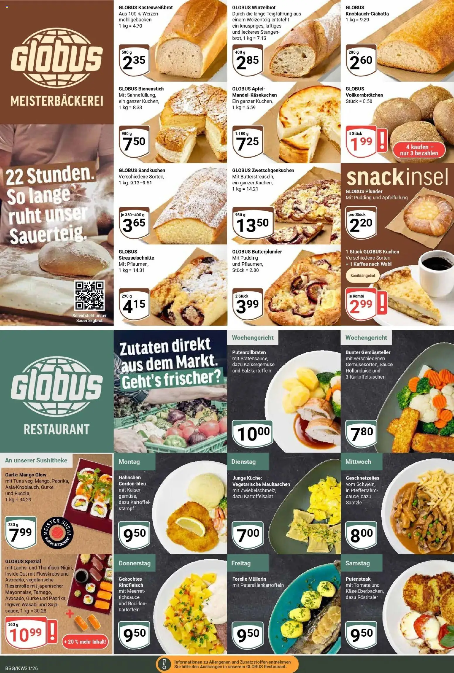 Globus Prospekt Braunschweig – gültig ab 27.07.2026 | Seite: 7 | Produkte: Hahnchen, Kaffee, Pudding, Rindfleisch