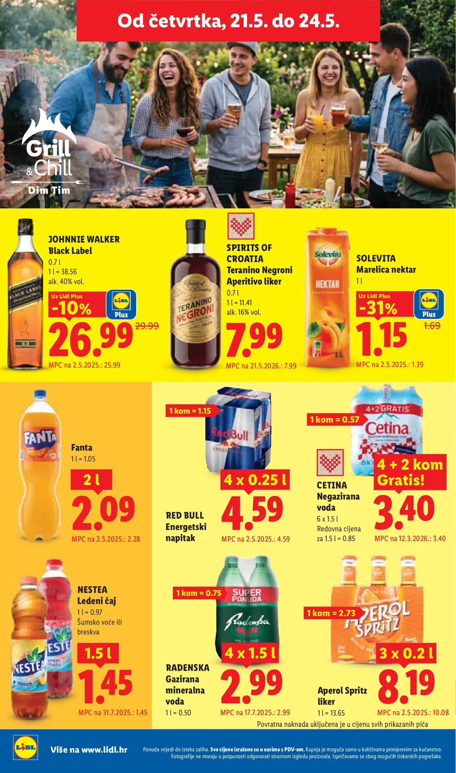 Lidl katalog | vrijedi od 18.05.2026 | Stranica: 52 | Proizvodi: Šumsko voće, Mineralna voda, Voda, Red Bull