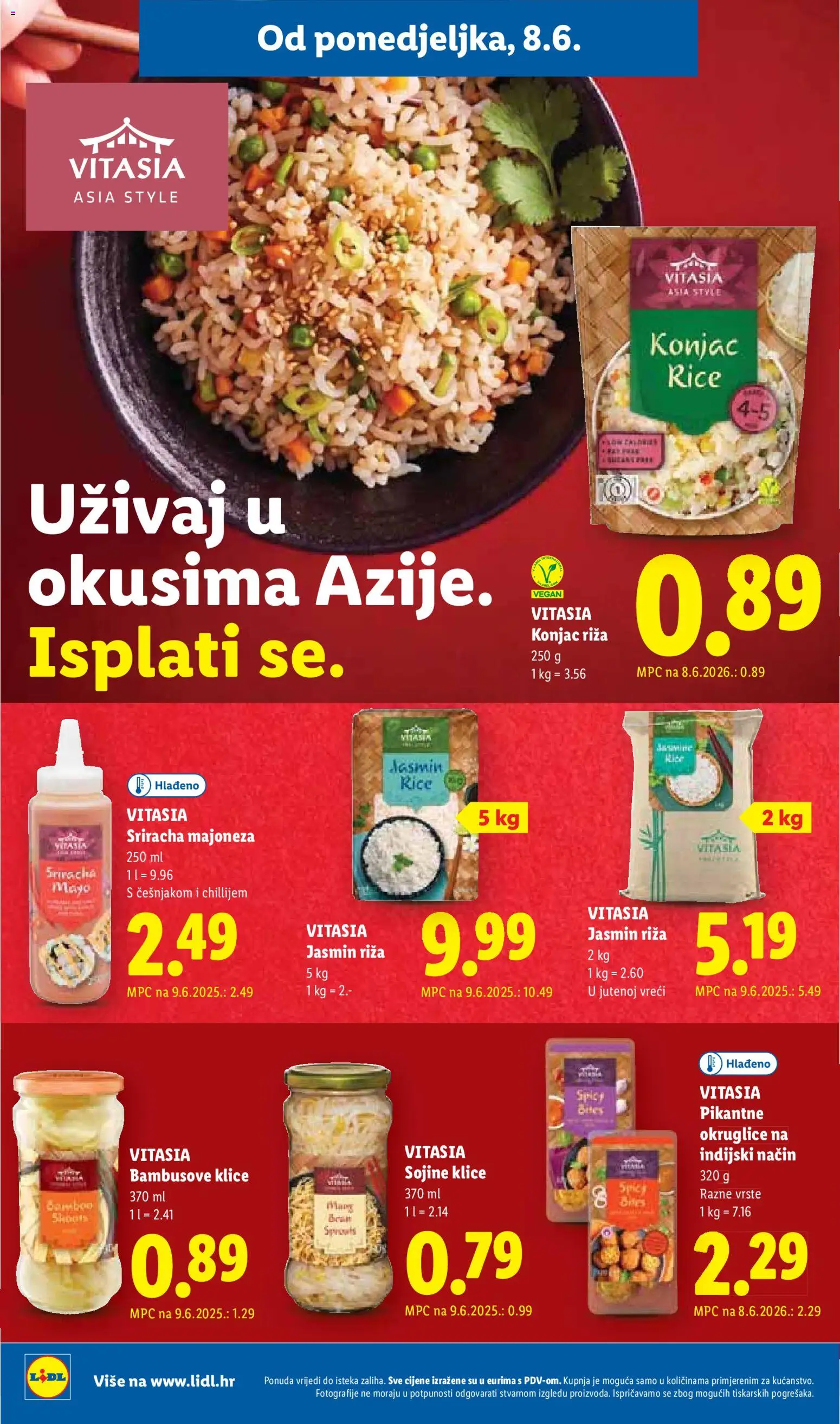 Lidl katalog | vrijedi od 08.06.2026 | Stranica: 16 | Proizvodi: Okruglice, Riža, Majoneza, Jar