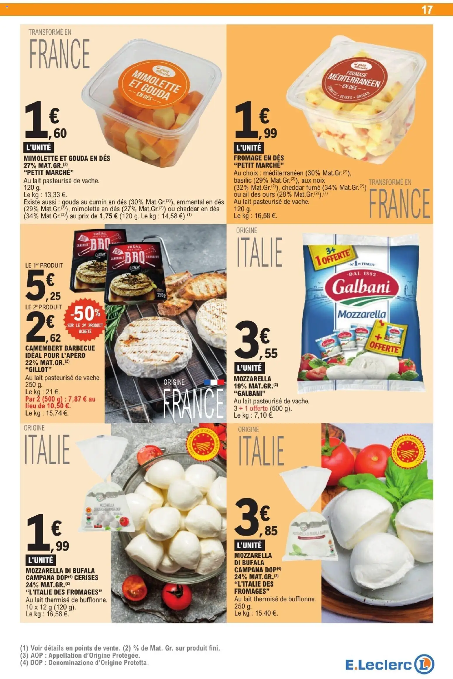 {H1} | Page: 17 | Produits: Emmental, Mozzarella, Cheddar, Gouda