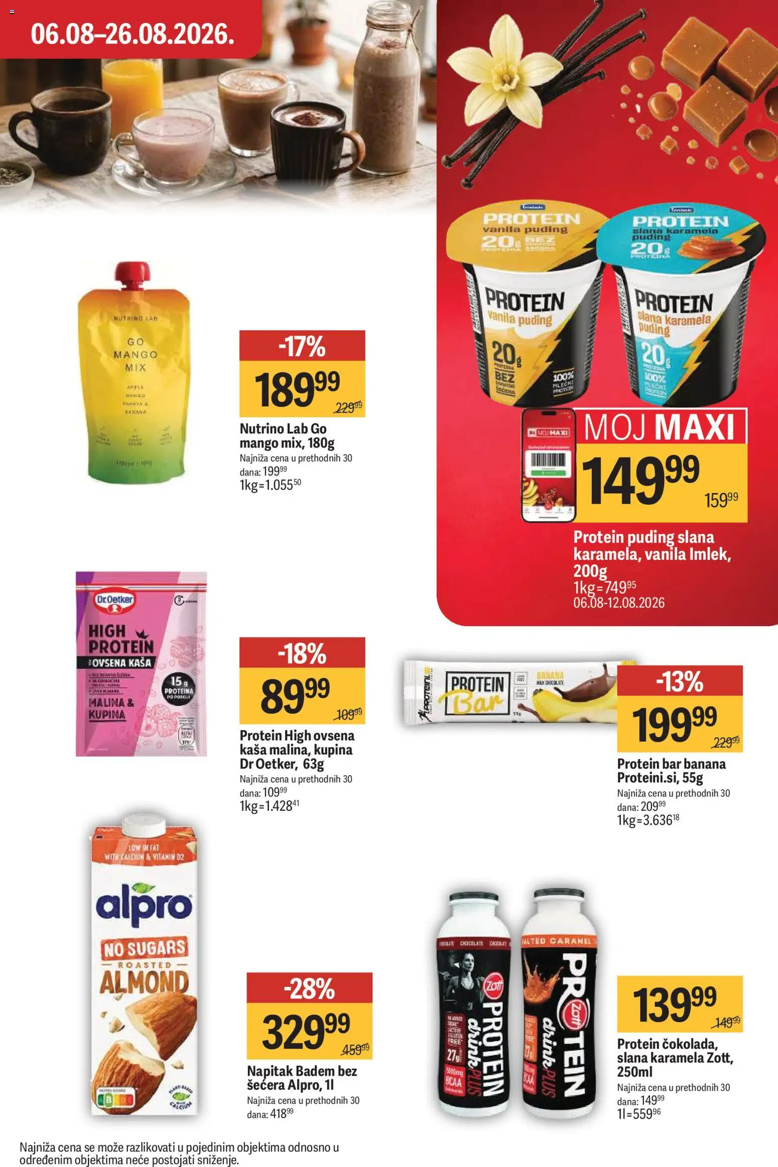 Maxi katalog - važi od 06.08.2026 | Strana: 23 | Proizvode: Protein, Puding, Alpro, Protein bar