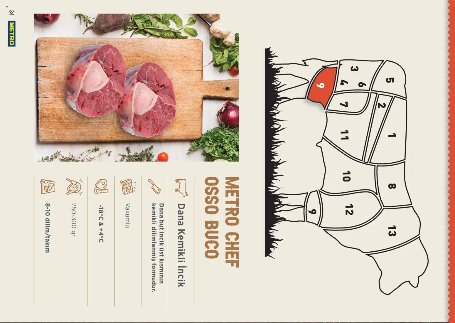 Metro Chef Steak Serisi - 14 Ekim 2026 tarihinden itibaren geçerlidir | Sayfa: 34 | Ürünler: Dana but