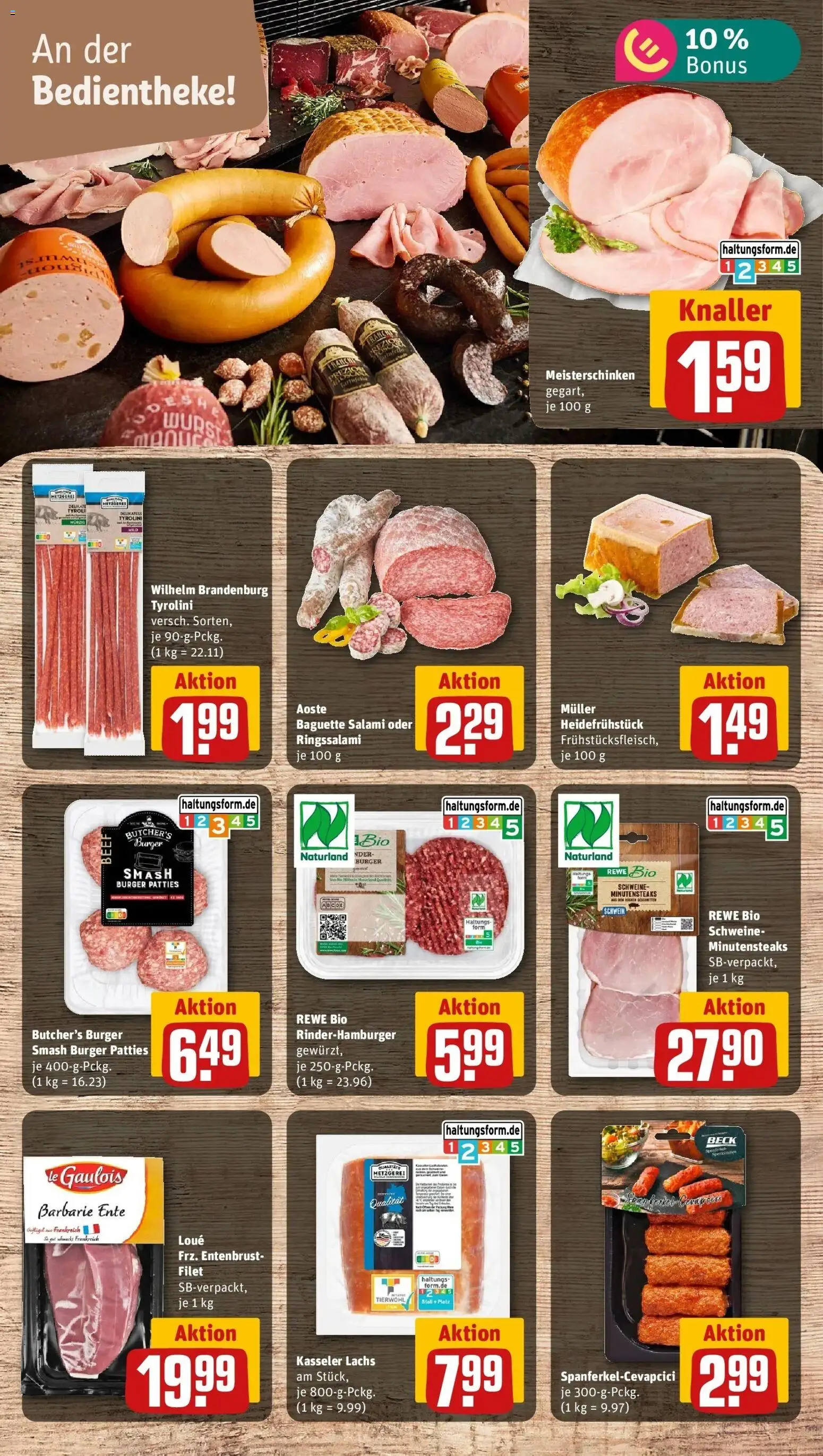 REWE Prospekt ab 12.10.2026 zum Blättern » Angebote | Seite: 6 | Produkte: Burger, Lachs, Wurst, Salami