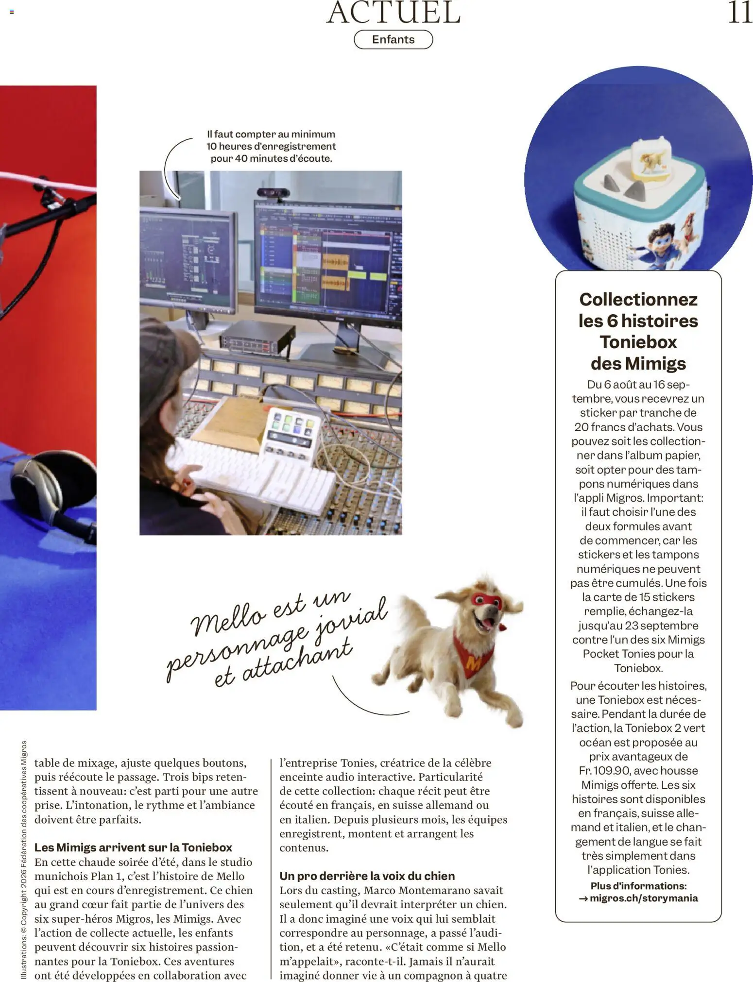 Migros aktionen Magazine FR – gültig ab 12.08.2026 | Seite: 11 | Produkte: Audio