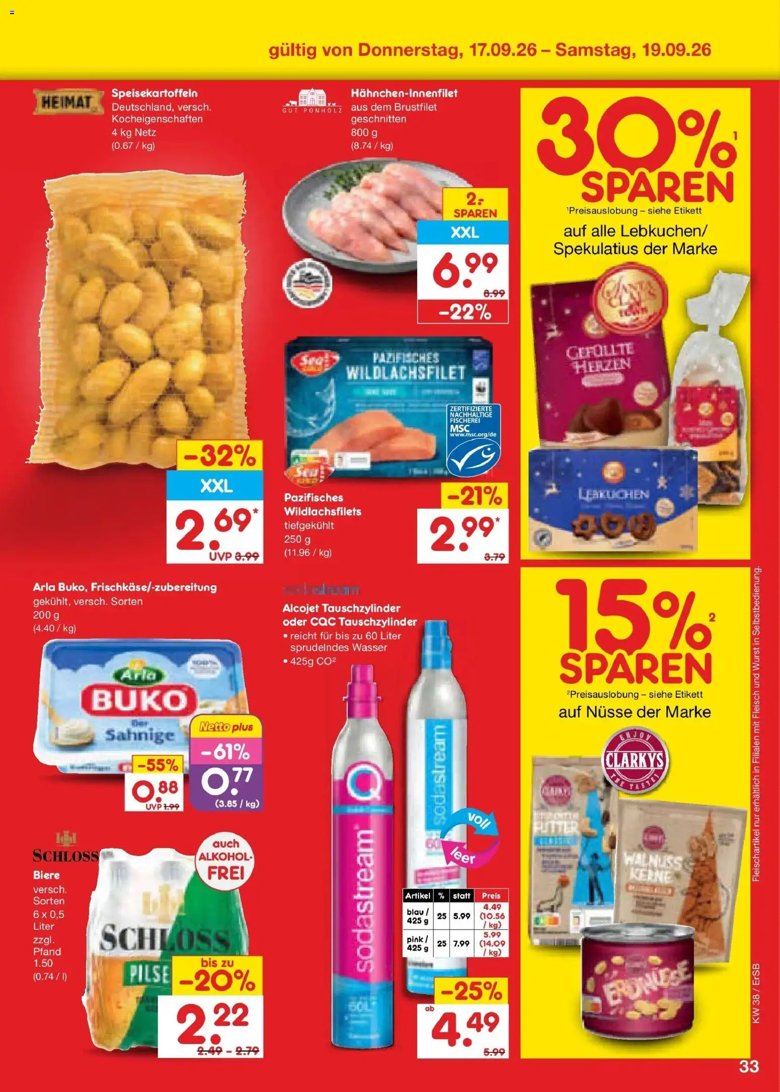 Netto Marken-Discount Prospekt Naumburg – gültig ab 14.09.2026 | Seite: 47 | Produkte: Wasser, Alkohol, Wurst, Fleisch