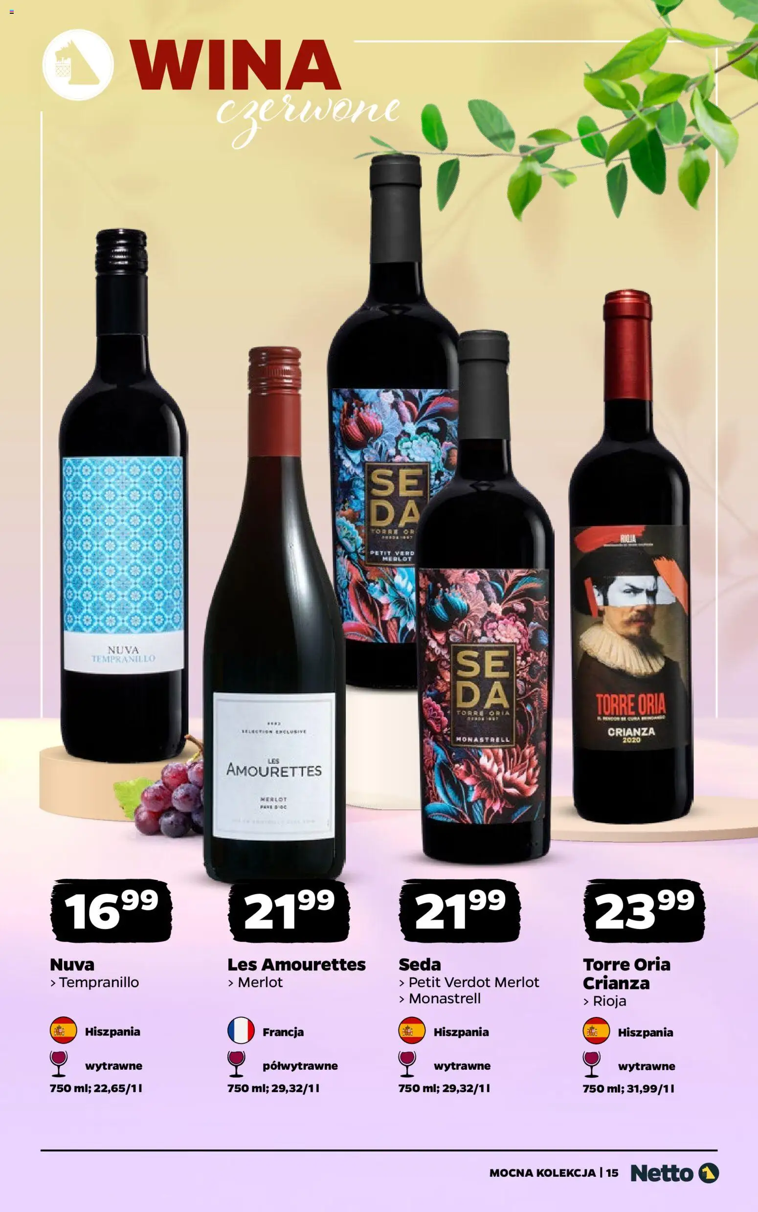 Netto gazetka - Wina od 08.06.2026 | Strona: 15 | Produkty: Merlot