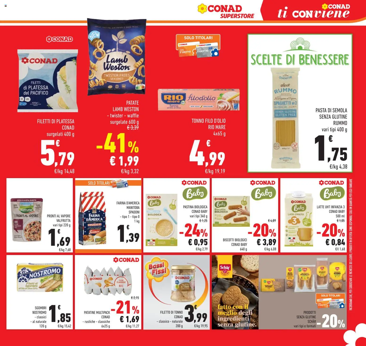 Volantino Conad del 09/09/2026 | Pagina: 23 | Prodotti: Patatine, Rummo, Biscotti, Pasta