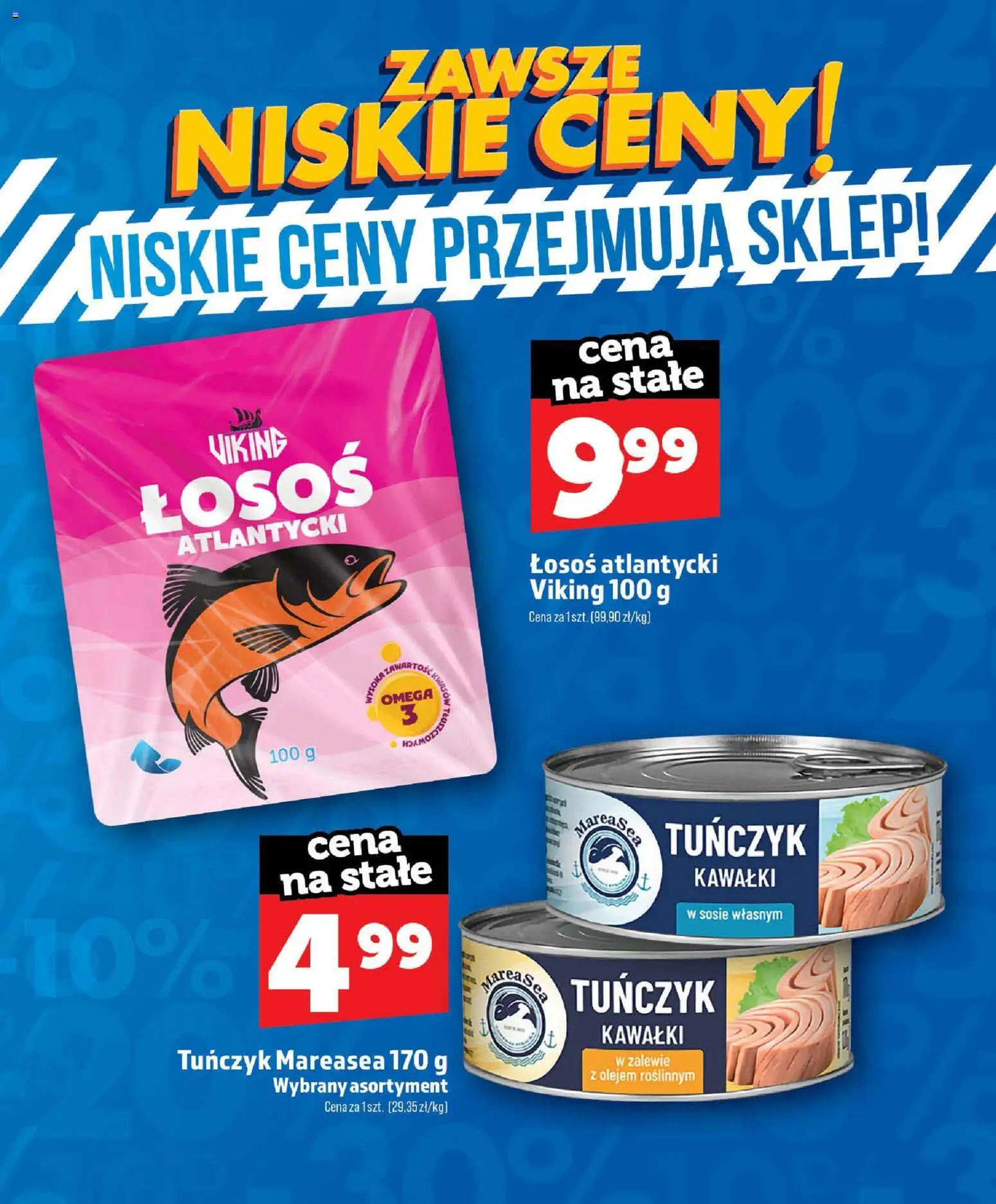 Topaz gazetka - Zawsze Niskie Ceny od 01.07.2026 | Strona: 20 | Produkty: Łosoś atlantycki, Łosoś, Tuńczyk, Omega