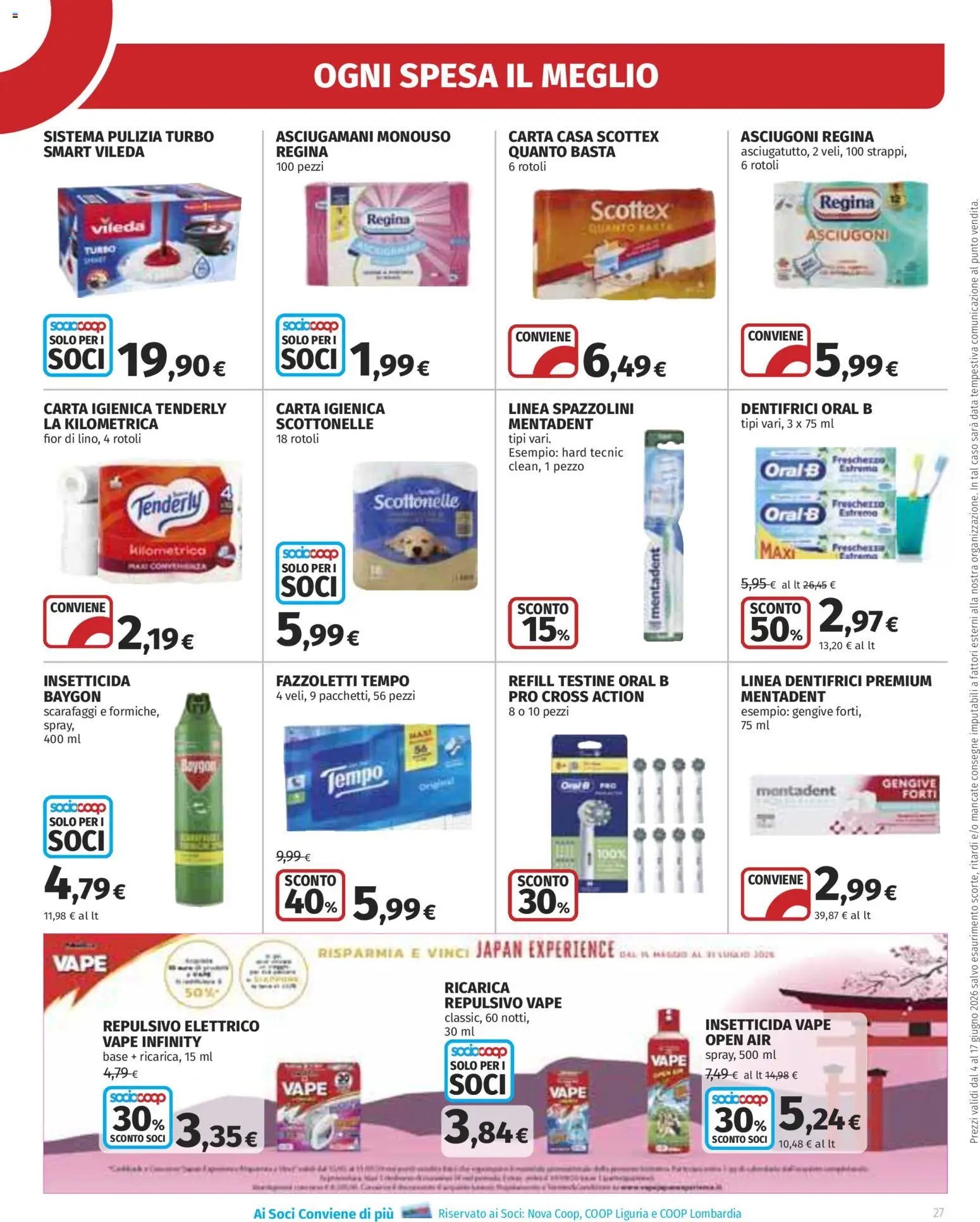 Volantino Ipercoop del 04.06.2026 | Pagina: 27 | Prodotti: Carta igienica, Fazzoletti, Insetticida