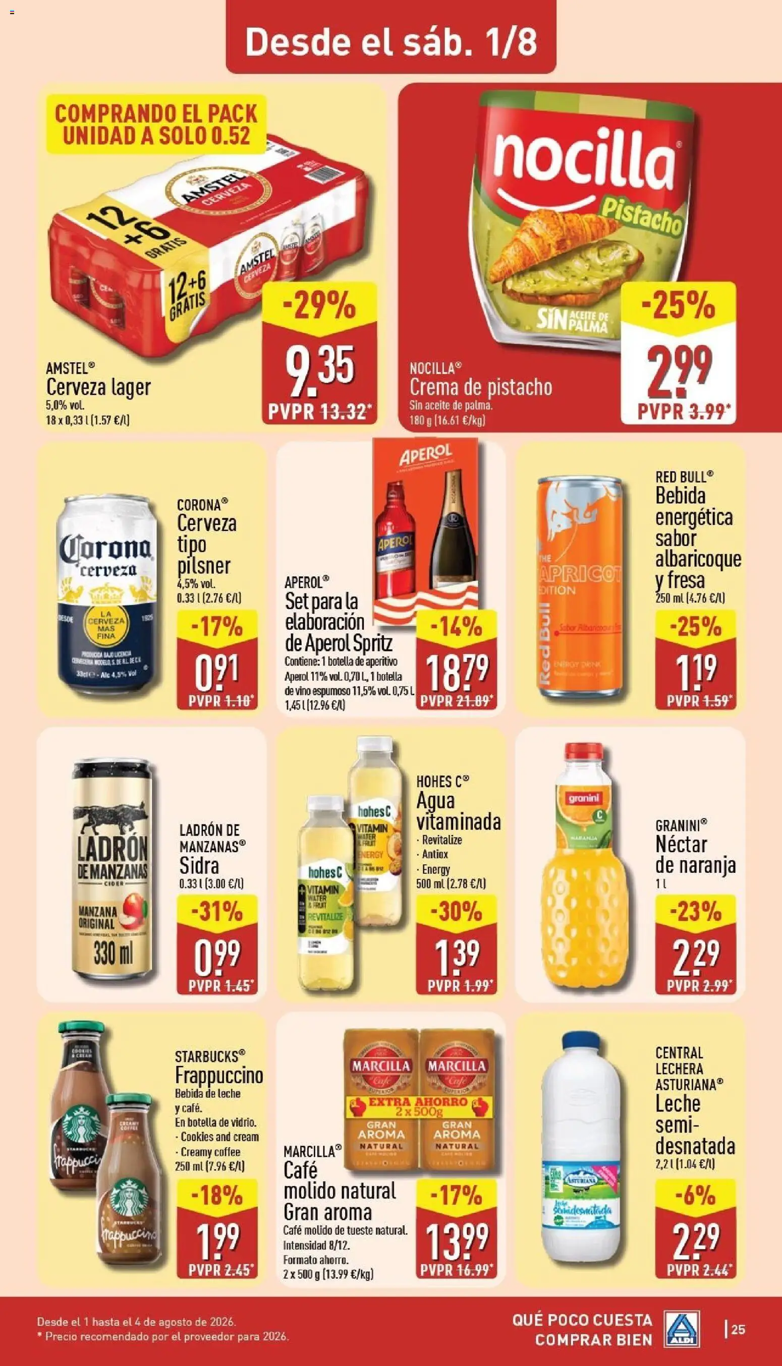 Aldi folleto Baleares │ válido desde el 27/07/2026 | Página: 25 | Productos: Café, Chocolate, Café molido, Αποφλοιωτής σκόρδου
