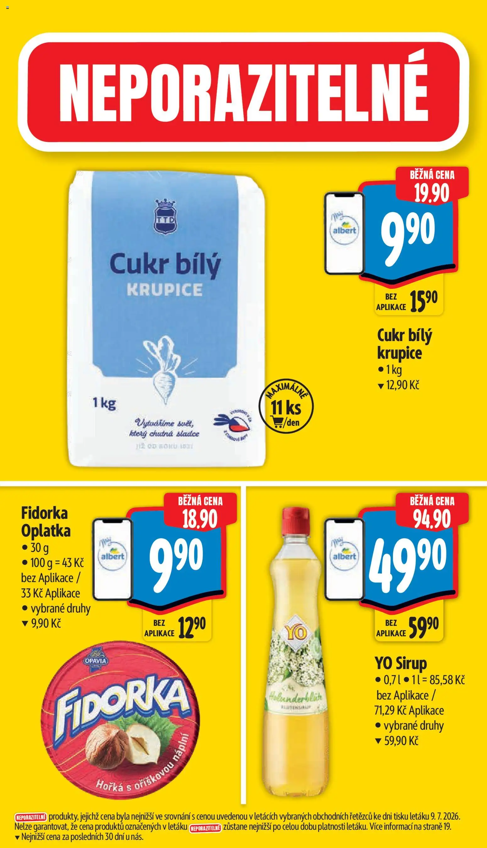Albert leták - Supermarket - Praha Taškent od 15.07.2026 | Strana: 5 | Produkty: Krupice, Sirup YO, Cukr, Fidorka