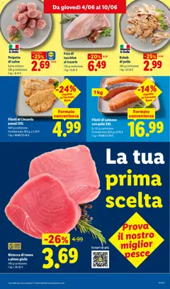 Anteprima del volantino Kebab di pollo, 350 g confezione valido a partire dal 04.06.2026 | Pagina: 9