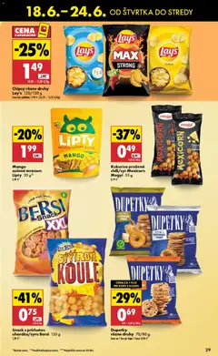 Biedronka leták platný od 18.06.2026 | Strana: 29 | Produkty: Chipsy, Mango, Kukurica