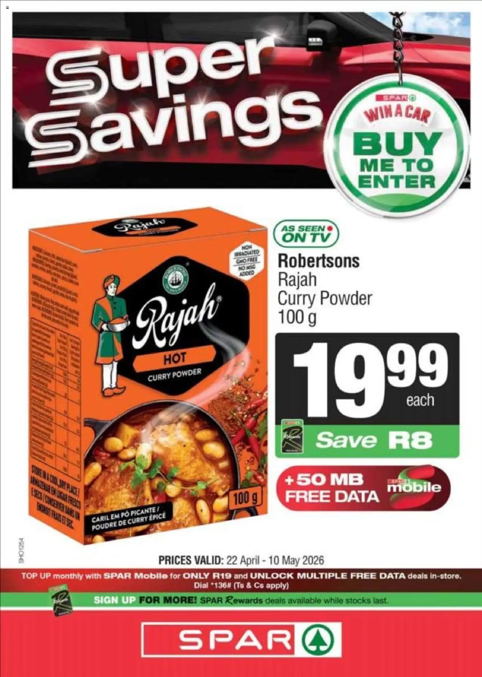 New KWIKSPAR catalogue – valid from 11.05.2026 | Page: 20 | Products: Data, TV, Powder, Curry powder