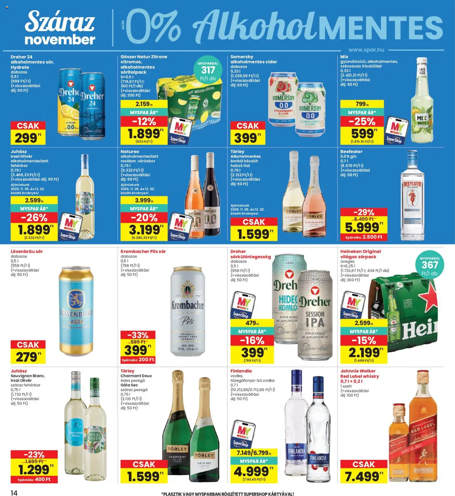 Interspar akciós ujság - amely érvényes a következő dátumtól: 2026.11.05. | Oldal: 14