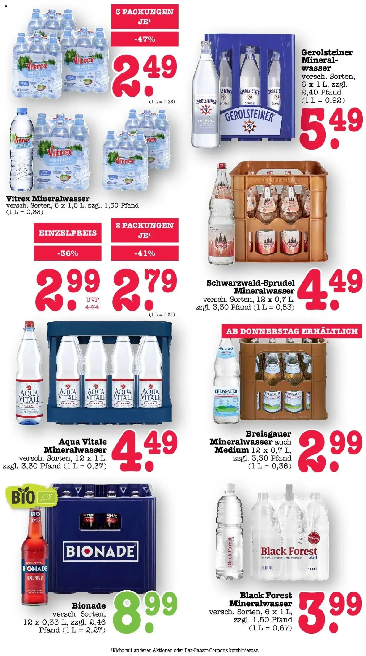 Edeka prospekt Bühlertal – gültig ab 22.06.2026 | Seite: 48 | Produkte: Bionade, Mineralwasser, Wasser, Gerolsteiner