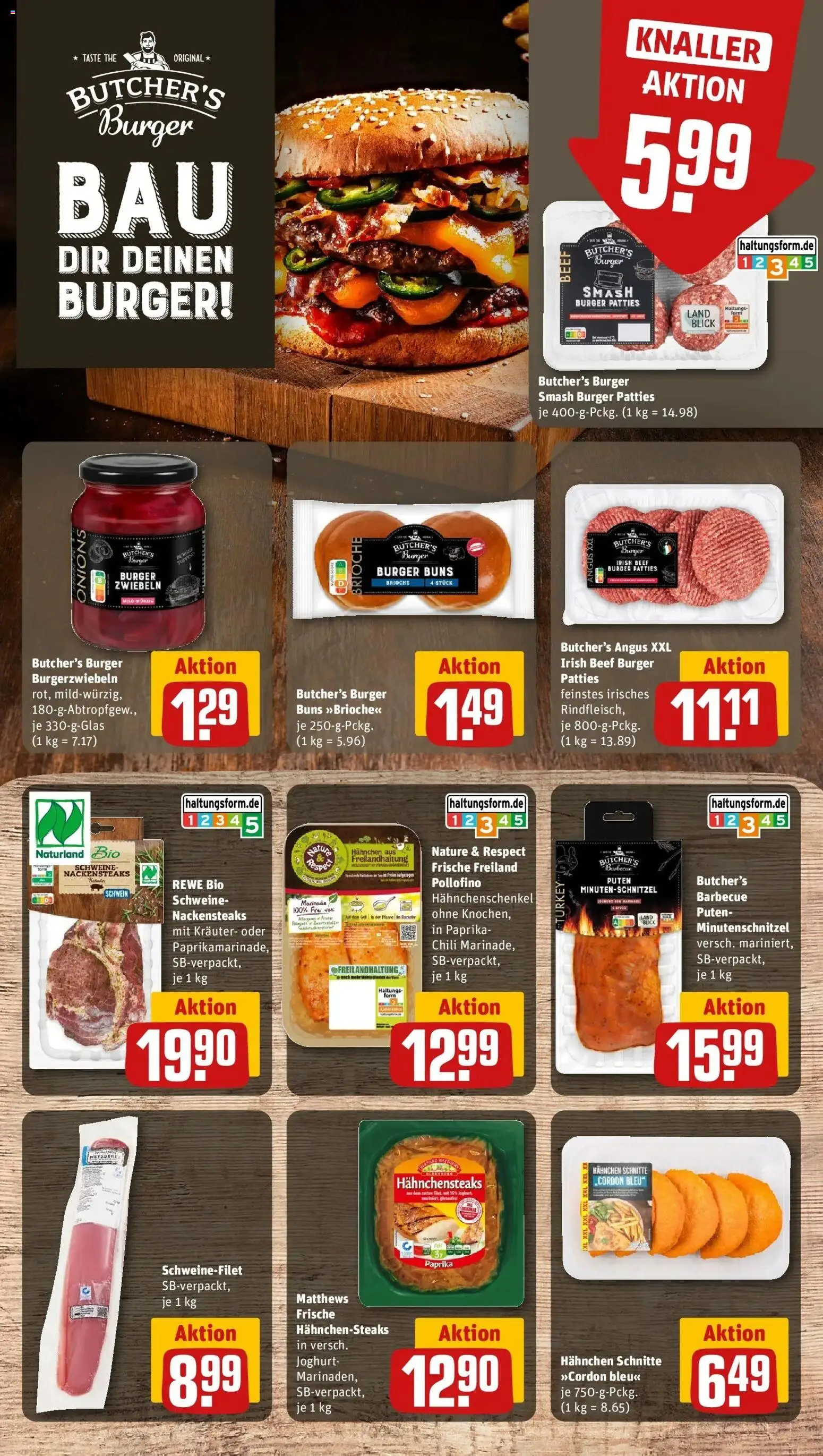 REWE Prospekt ab 24.08.2026 zum Blättern » Angebote | Seite: 8 | Produkte: Hahnchenschenkel, Burger, Paprika, Chili