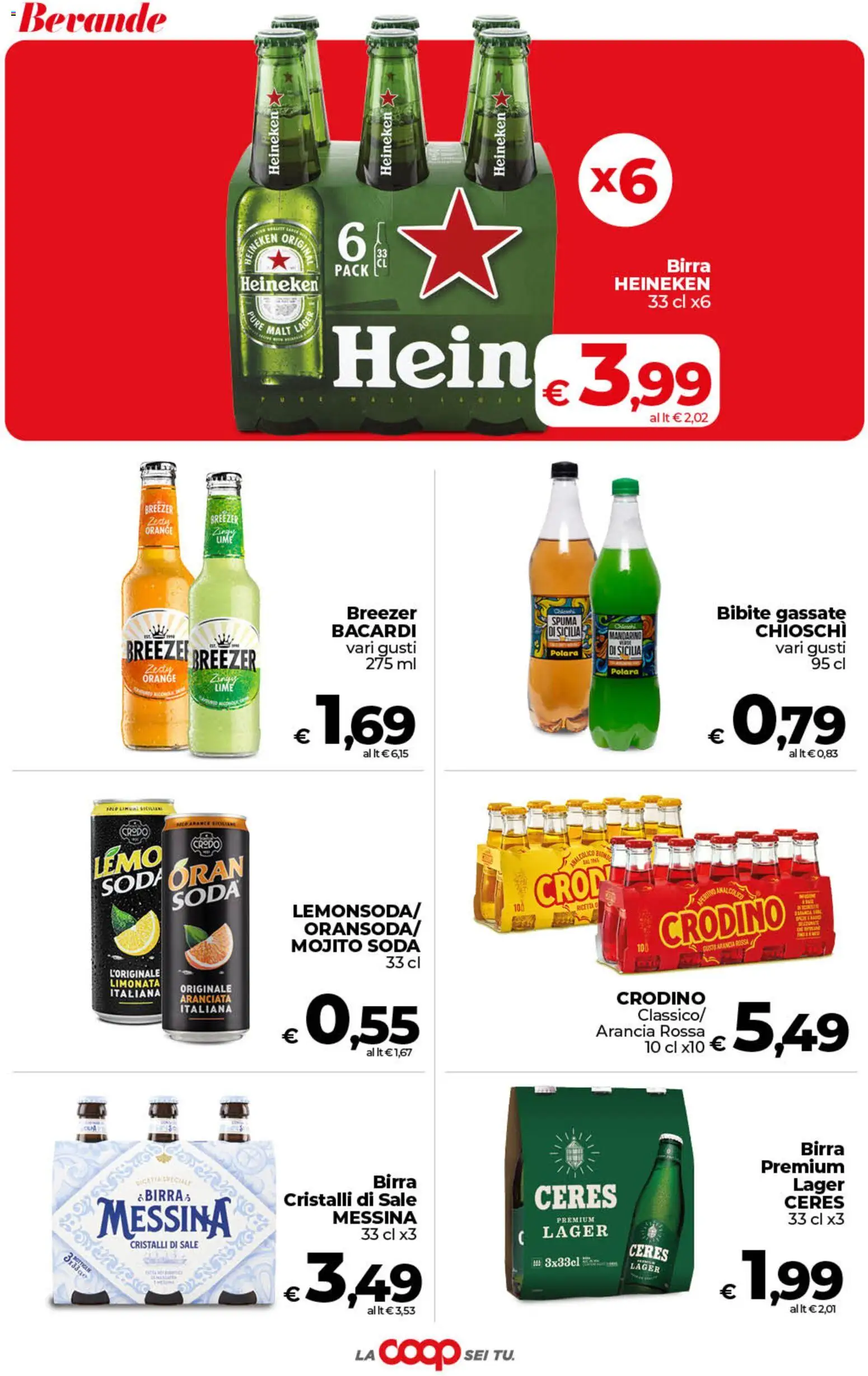Volantino COOP del 21/08/2026 | Pagina: 38 | Prodotti: Birra Heineken, Lime, Ceres, Arancia