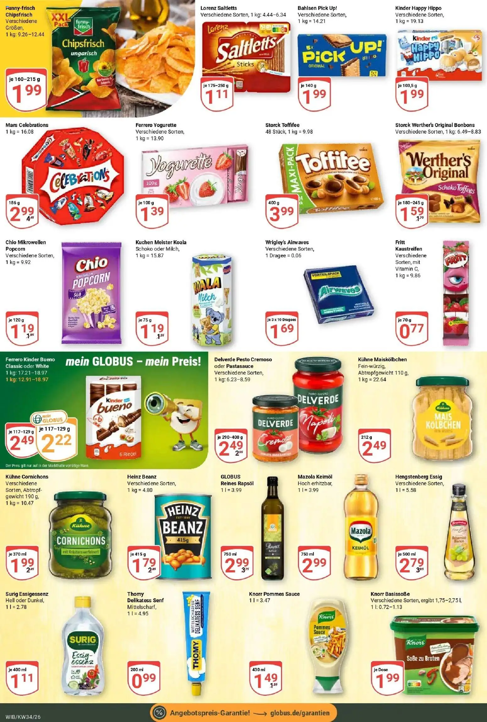 Globus Prospekt Wiesbaden-Nordenstadt (ab 17.08.2026) » Angebote online | Seite: 15 | Produkte: Mais, Yogurette, Kuchen, Popcorn