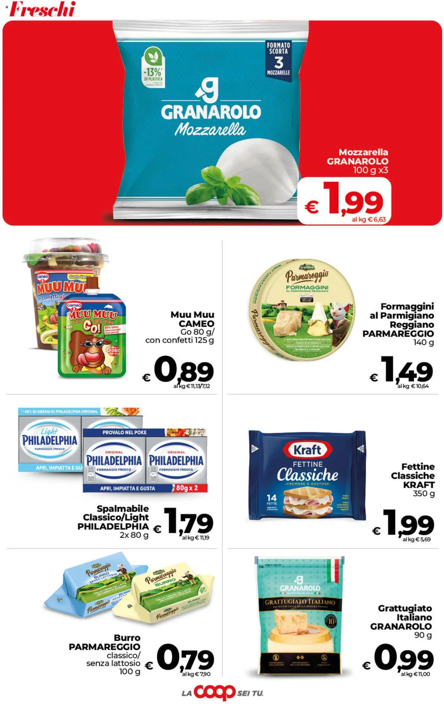 Volantino COOP del 22/09/2026 | Pagina: 7 | Prodotti: Latte, Burro, Formaggio fresco, Parmigiano