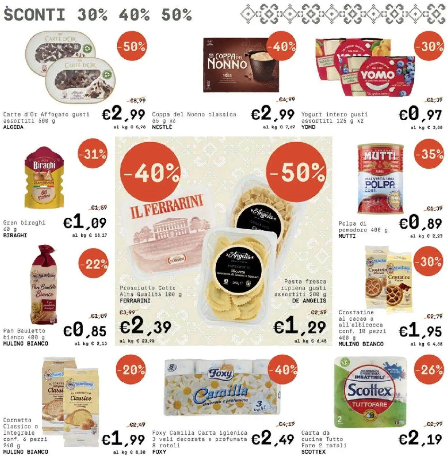 Volantino Borello Supermercati del 20.05.2026 | Pagina: 2 | Prodotti: Prosciutto Cotto, Prosciutto, Mutti, Panzerotti