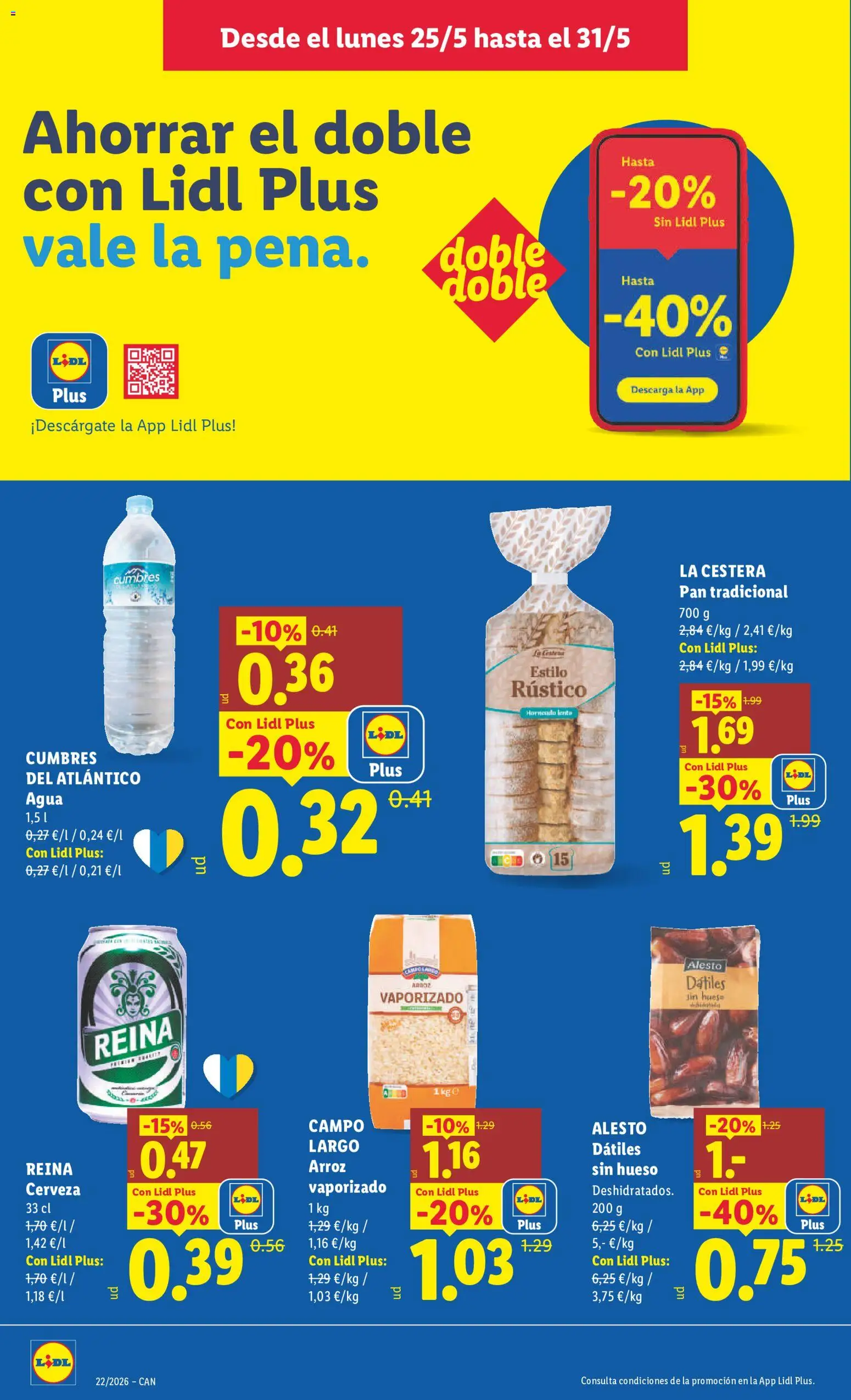 Lidl folleto │ válido desde el 18.05.2026 | Página: 10 | Productos: Pan, Cerveza, Arroz