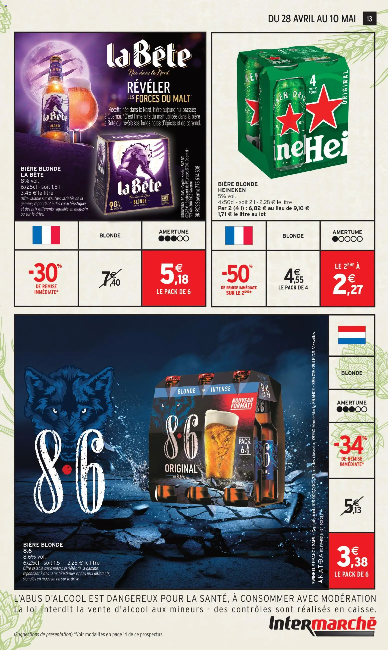 {H1} | Page: 13 | Produits: Bière blonde, Heineken Bière blonde, Bière blonde Heineken, Bière
