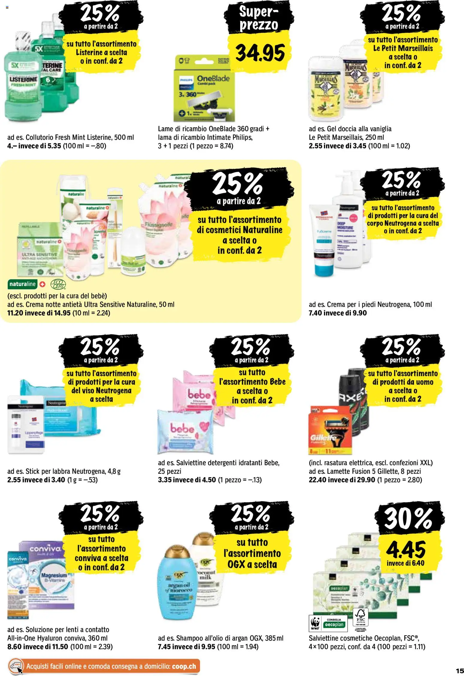 Coop aktionen IT – gültig ab 03.09.2026 | Seite: 15 | Produkte: Shampoo, Lip Balm, Shower Gel, Philips