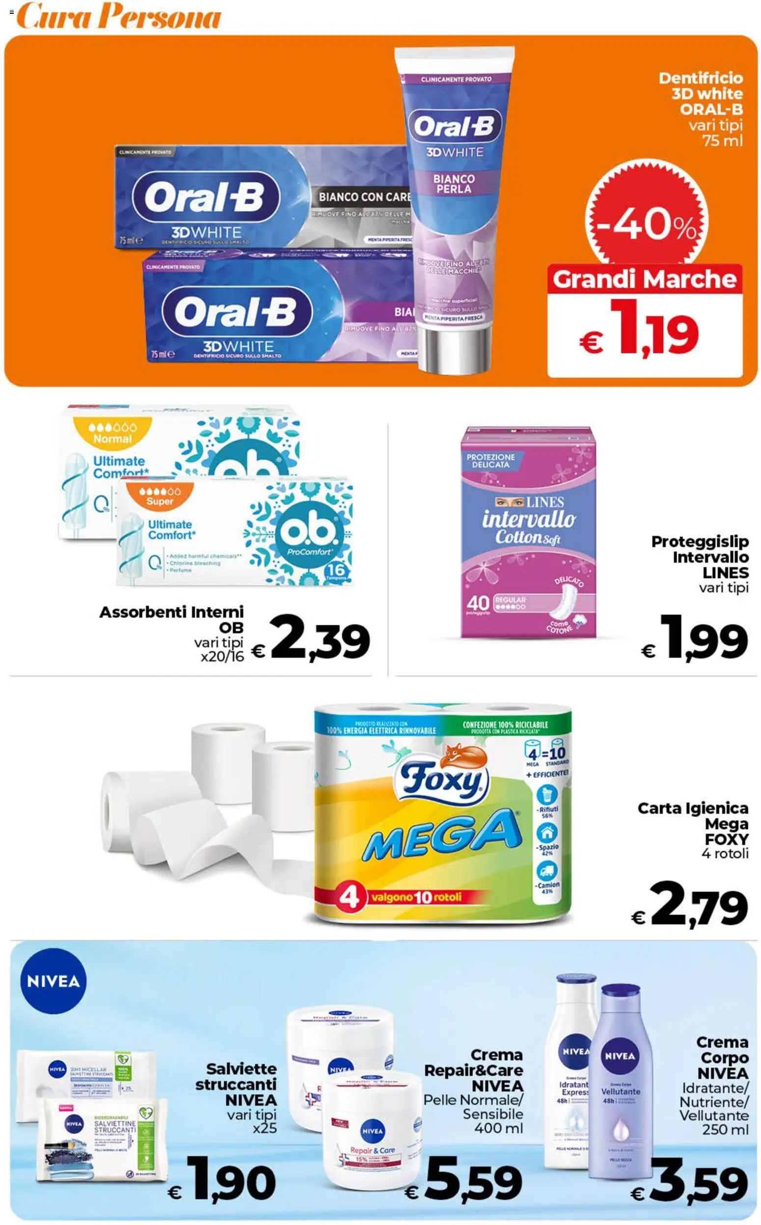 Volantino Ipercoop del 18.06.2026 | Pagina: 43 | Prodotti: Crema, Carta igienica, Dentifricio, Menta