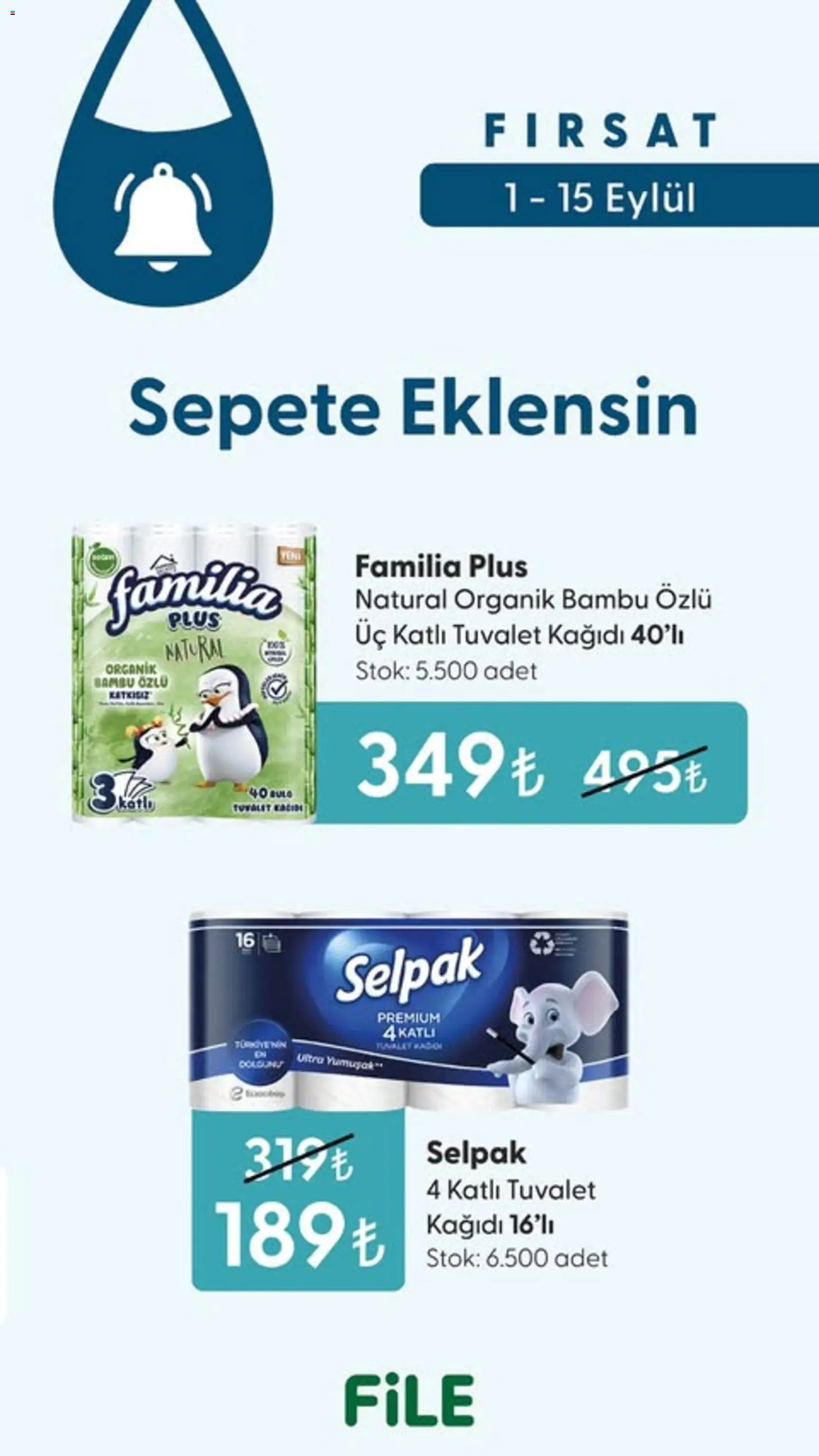 File Market Katalog - 01 Eylül 2026 tarihinden itibaren geçerlidir | Sayfa: 15 | Ürünler: Tuvalet, Tuvalet kağıdı
