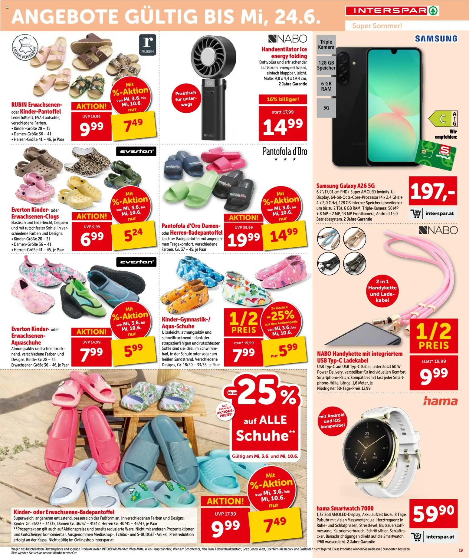 Interspar - Niederoesterreich gültig ab 03.06.2026 | Seite: 19 | Produkte: Kamera, Kabel, Smartwatch, Samsung