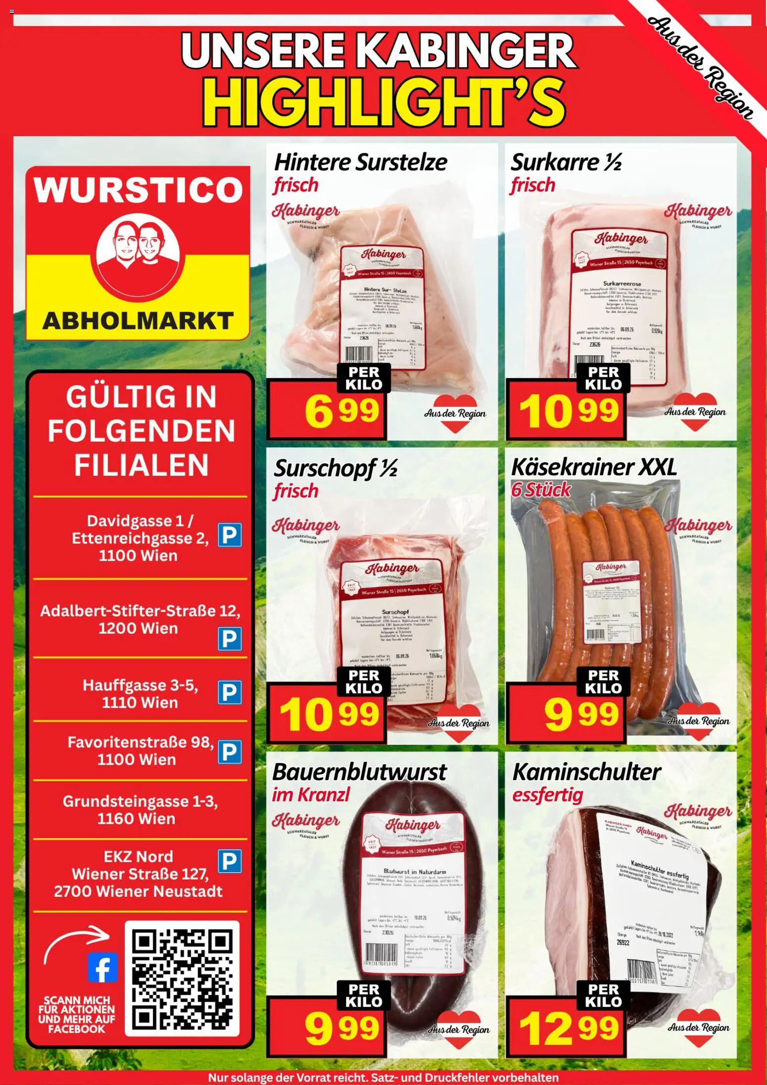 Wurstico Abholmarkt Highligh´s gültig ab 09.10.2026 | Seite: 1 | Produkte: Wurst