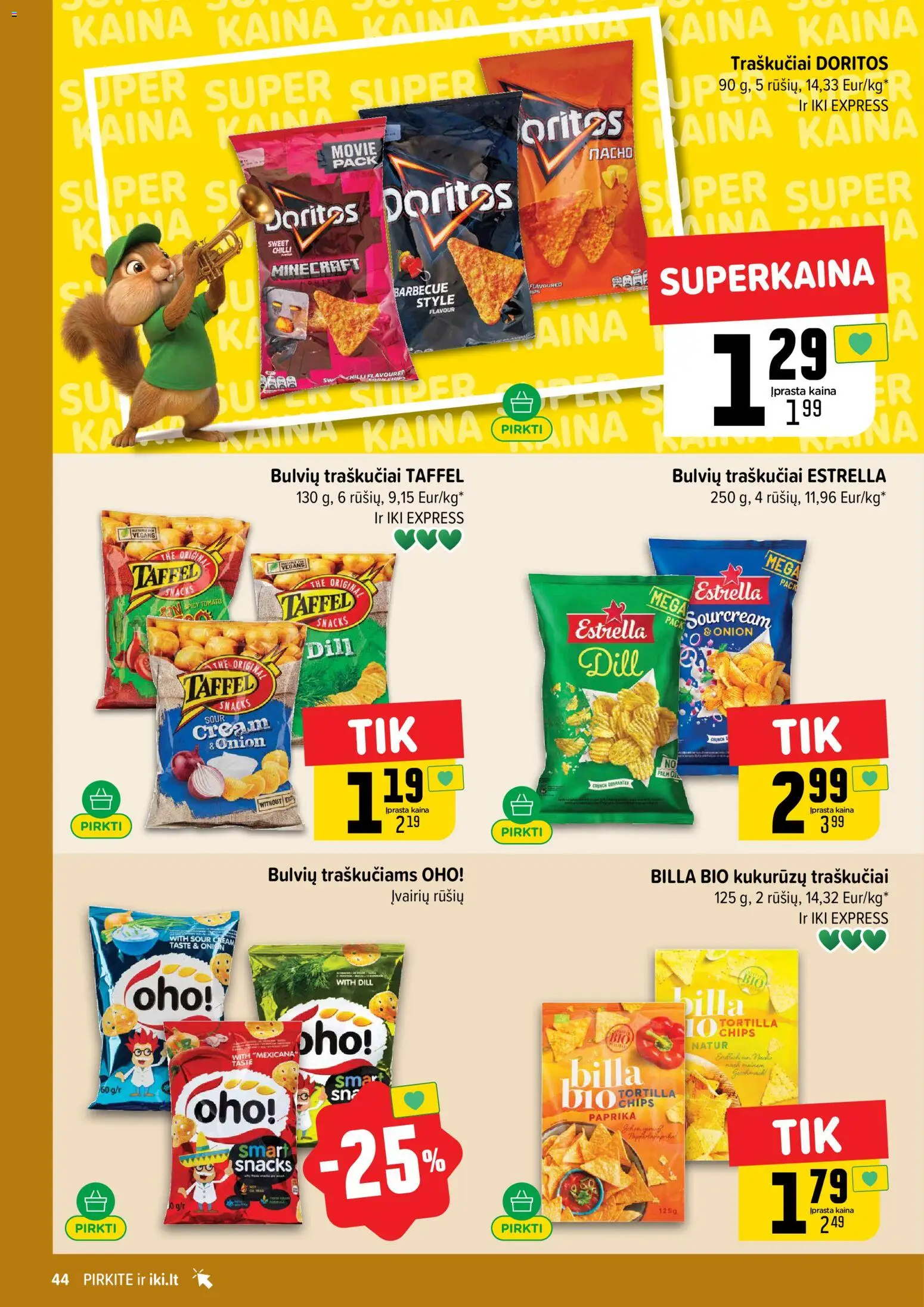 IKI akcijos nuo 08.06.2026 | Puslapis: 44 | Prekių: Paprika, Traškučiai