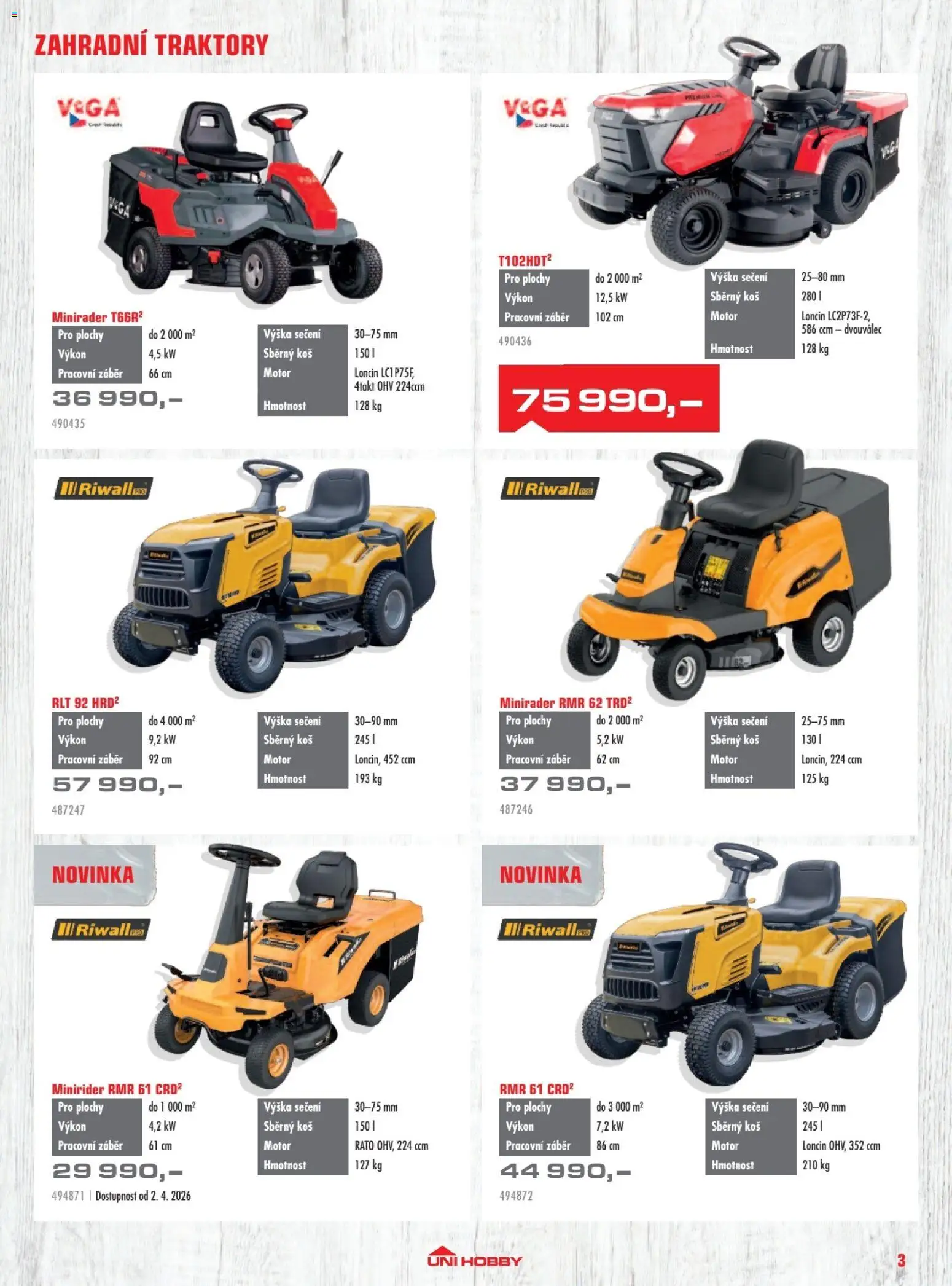 Uni Hobby katalog - Zahradní technika 2026 od 13.03.2026 | Strana: 3 | Produkty: Koš
