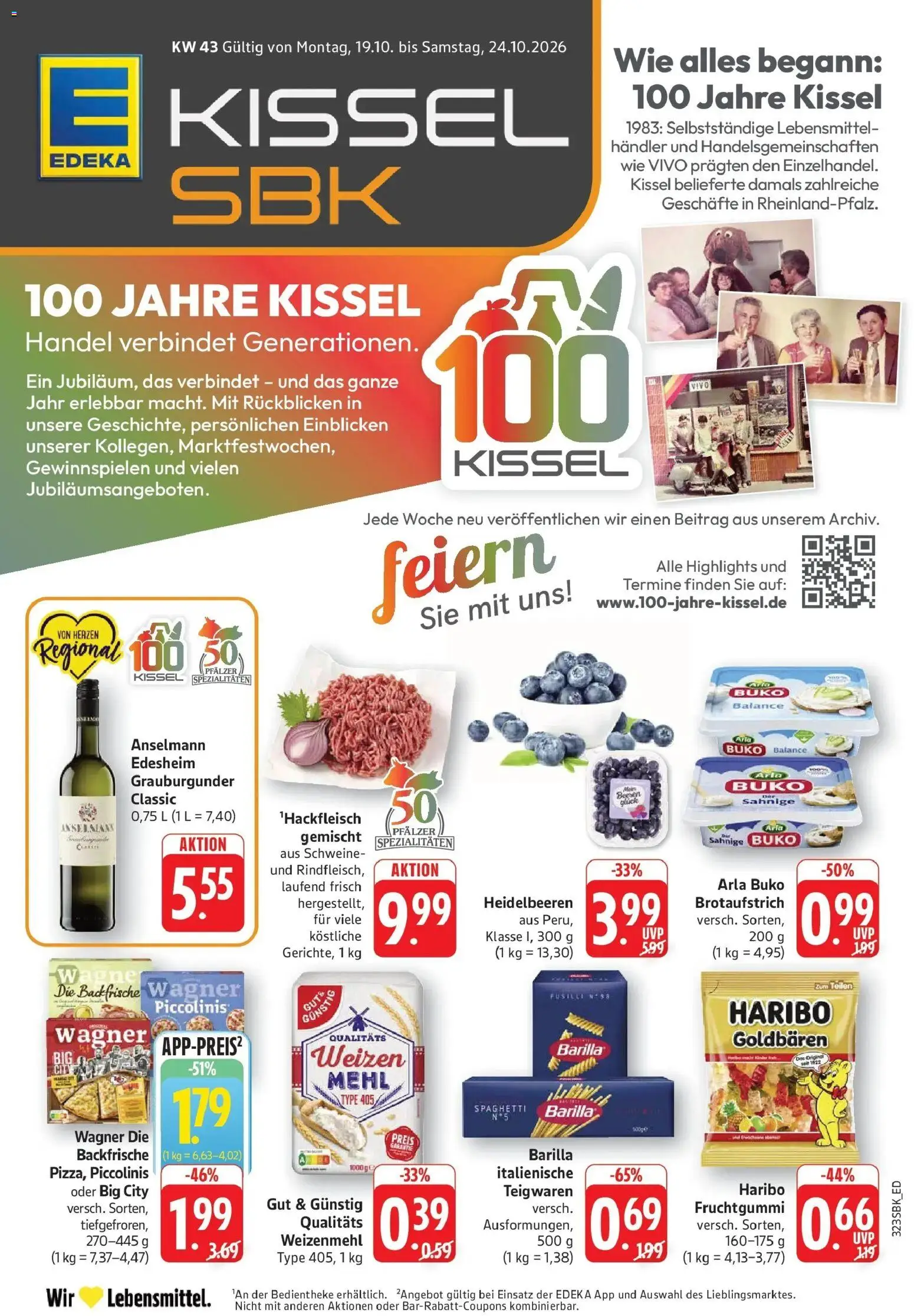 Edeka Prospekt Bad Bergzabern (ab 19.10.2026) » Angebote Online | Seite: 3 | Produkte: Spaghetti, Spezialitäten, Heidelbeeren, Arla buko