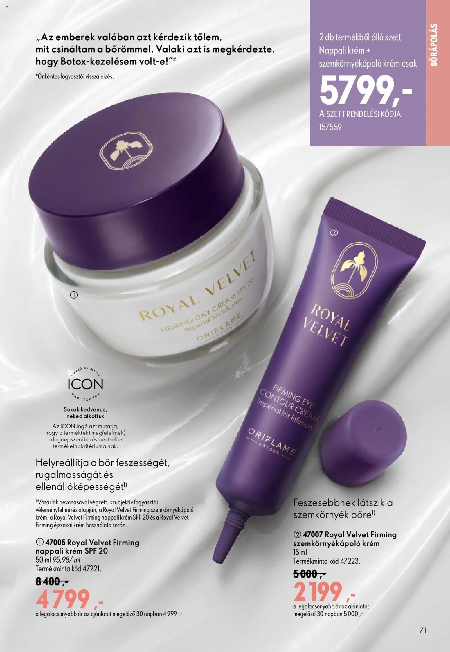 Oriflame akciós ujság - amely érvényes a következő dátumtól: 2026.09.09. | Oldal: 71 | Termékek: Krém, Szemkörnyékápoló, Bor