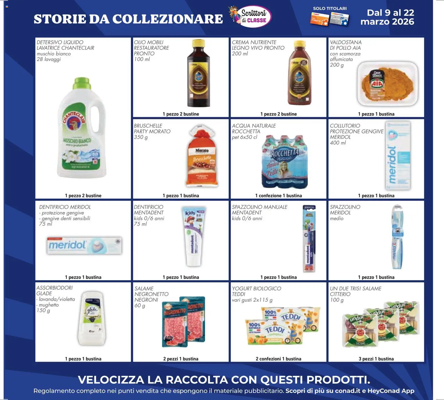 Volantino Conad del 11.03.2026 | Pagina: 40 | Prodotti: Yogurt, Dentifricio, Olio, Lavatrice