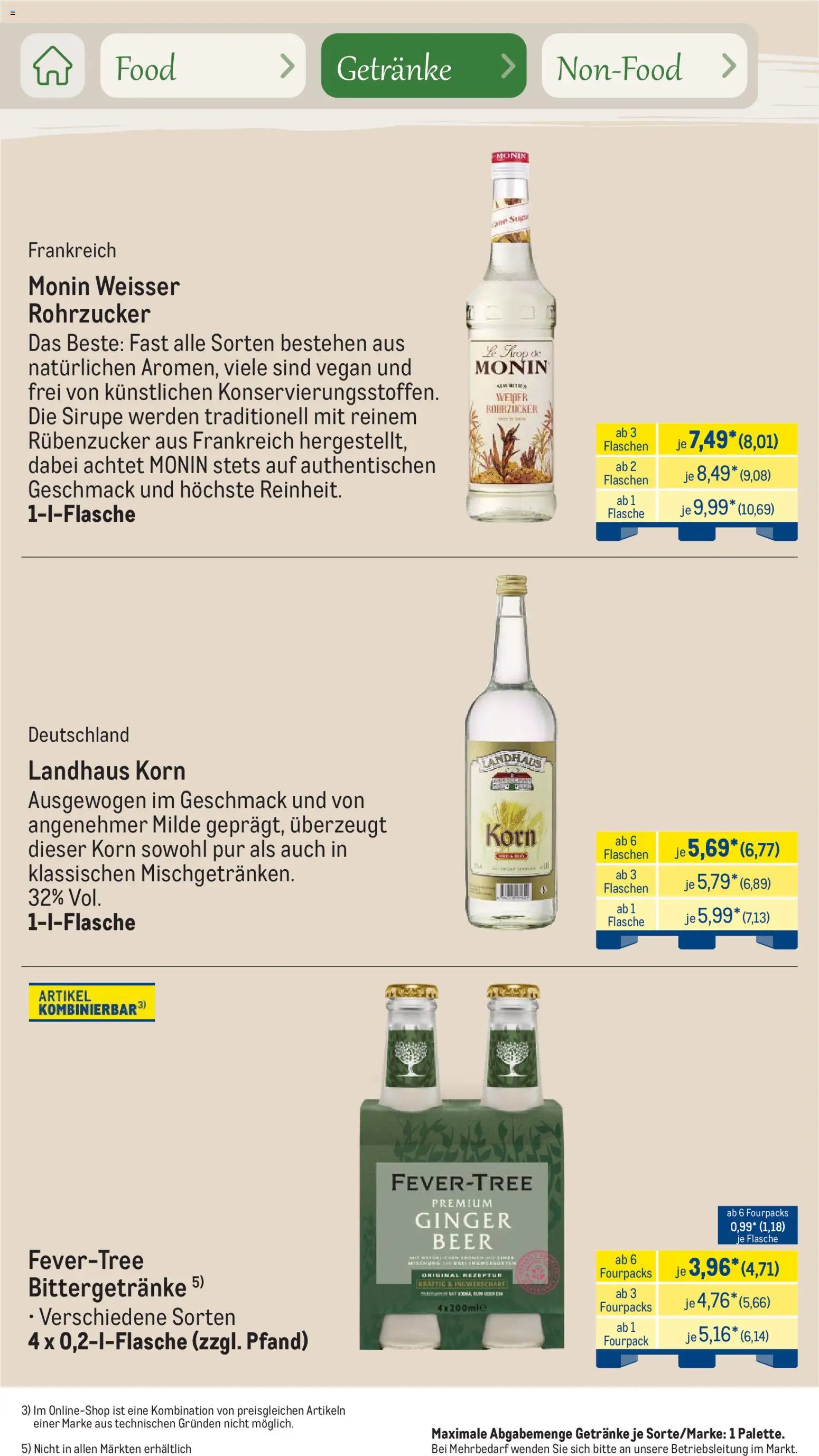 Metro Saisonkatalog Outdoor Dining – gültig ab 01.06.2026 | Seite: 69 | Produkte: Gin