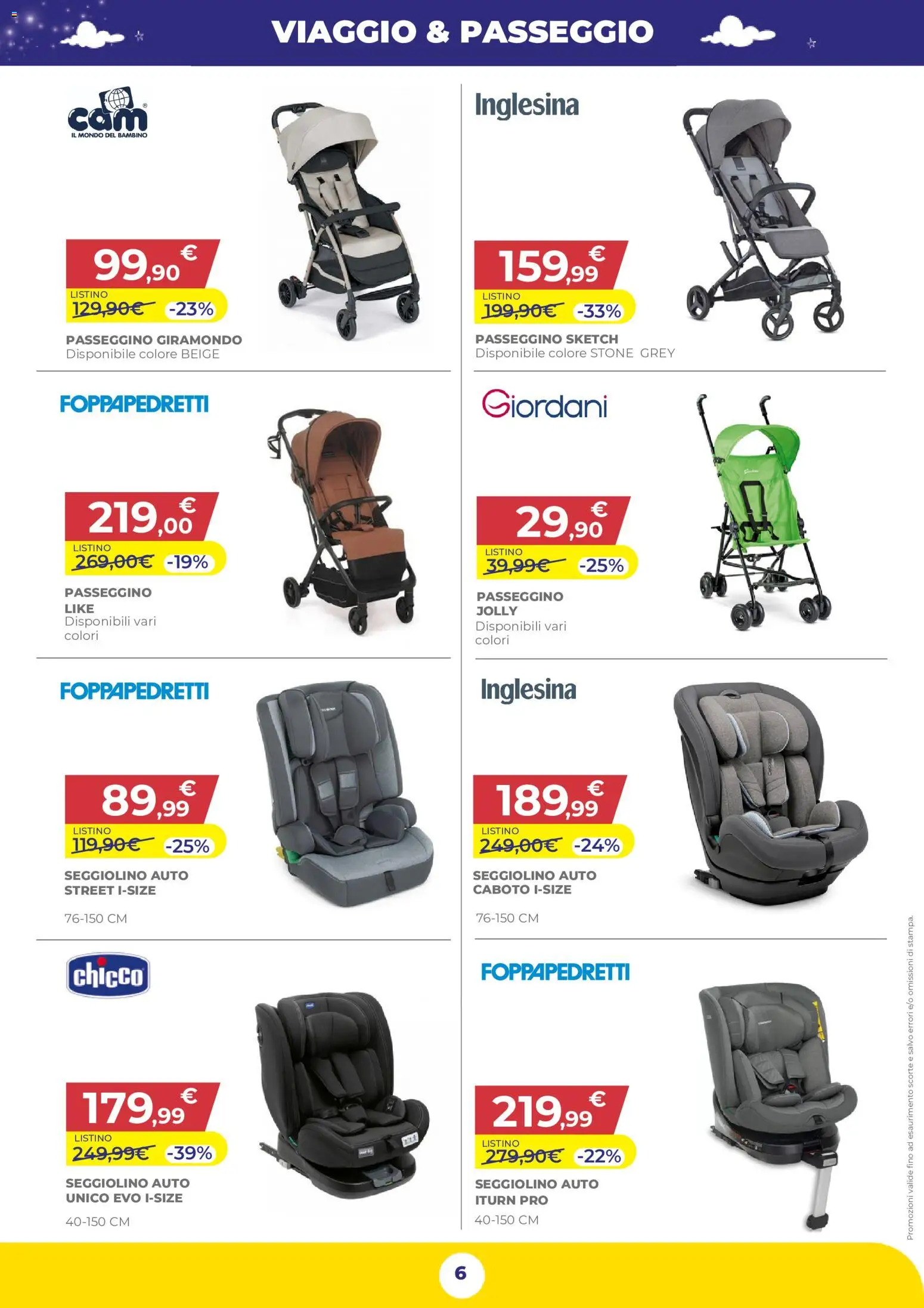 Volantino Toys Center del 29/10/2026 | Pagina: 6 | Prodotti: Passeggino, Seggiolino