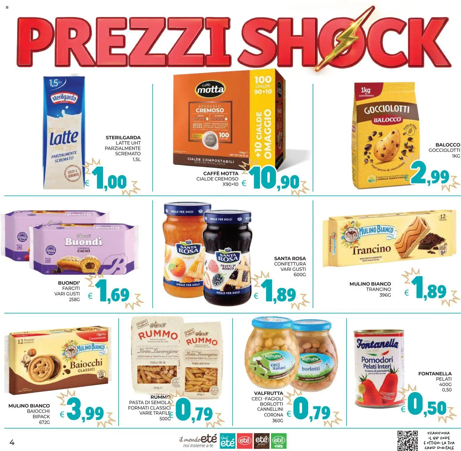 Volantino Eté del 02/10/2026 | Pagina: 4 | Prodotti: Cioccolato, Pomodoro, Pasta, Dolci