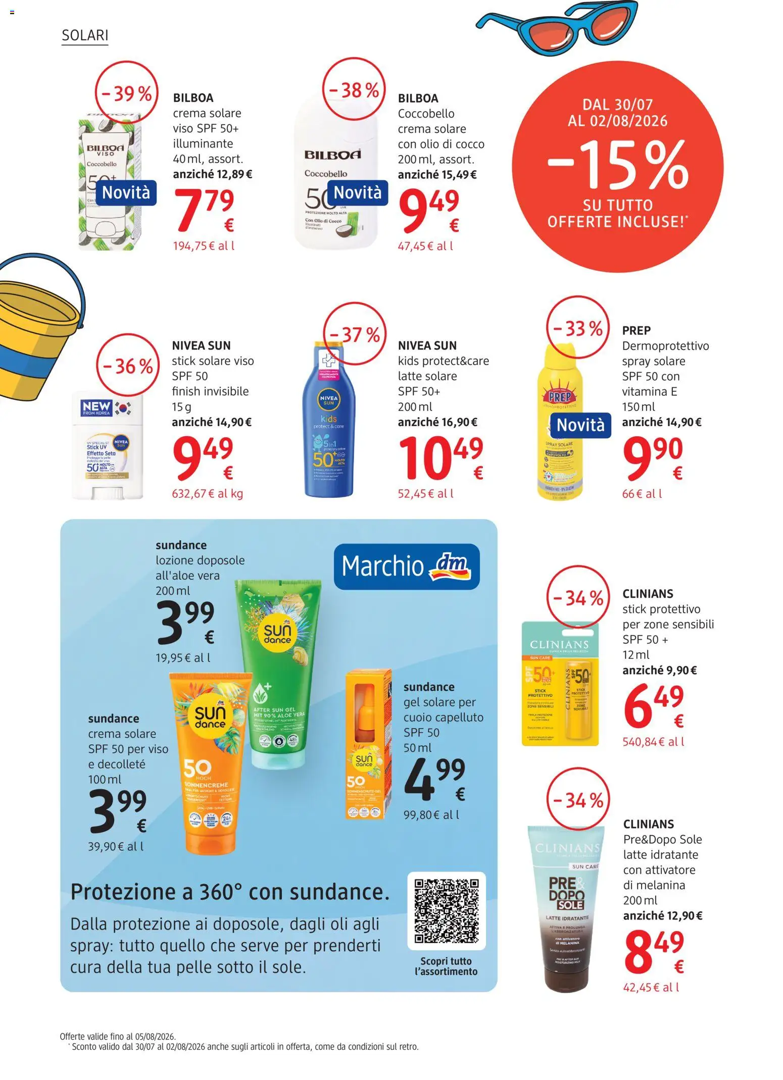 Volantino dm drogerie markt del 30/07/2026 | Pagina: 6 | Prodotti: Crema solare, Latte, Olio, Cocco